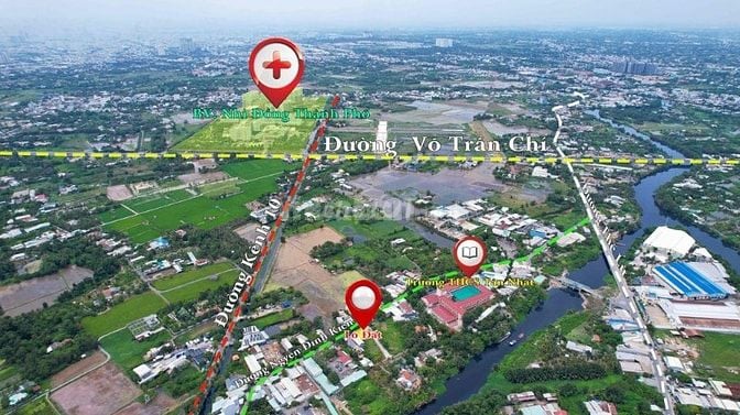 Hàng Hiếm.Nền Góc 2 Mặt Tiền Ngay Trường THCS Tân Nhựt Chỉ 28 Triệu/m2
