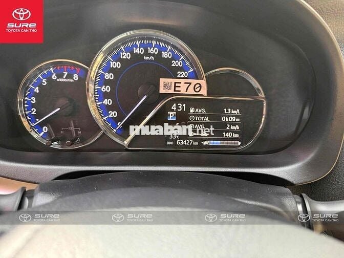 Toyota Vios 2020 1.5G CVT - 63000 km