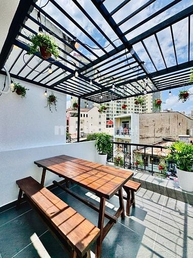 Nhà mặt tiền trương đăng quế, 3 tầng, full nội thất