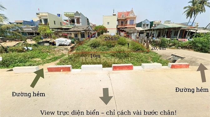 Chính chủ bán đất view sát cạnh biển mỹ khê 204m²,mặt tiền 10m,2 hẻm