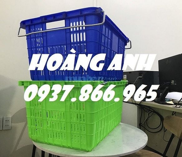 Bán buôn sọt có quai, sọt giá rẻ tại hà nội, sóng nhựa hở Hs011