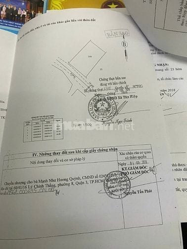 Bán đất FULL THỔ CƯ chính chủ Tân Hiệp, Hốc Môn gần Chùa Hoằng Pháp