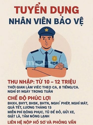 Tuyển bảo vệ bệnh viện ĐKQT VINMEC- Times City 