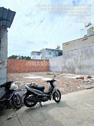 Bán đất đường Phan Văn Hùm, Tô Ký, Trung Mỹ Tây, Quận 12, 4x18, 3tỷ780