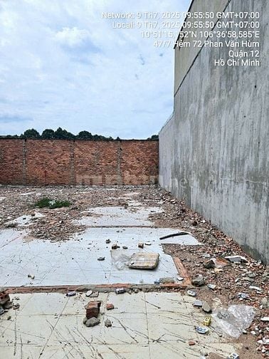 Bán đất đường Phan Văn Hùm, Tô Ký, Trung Mỹ Tây, Quận 12, 4x18, 3tỷ780