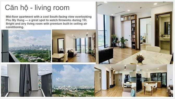 CHÍNH CHỦ CHO THUÊ CĂN HỘ 2PN - TÒA H, ECO GREEN SÀI GÒN, Q.7