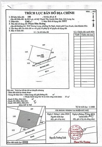 Cần bán thửa đất 1360m2 Full thổ cư ấp Mỹ Lợi, xã Mỹ Thạnh Tây, Đức Hu