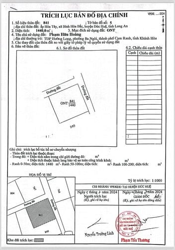 CC gửi 1440m2 Ấp An Hòa, x. Bình Hòa Bắc, Đức Huệ, Long an