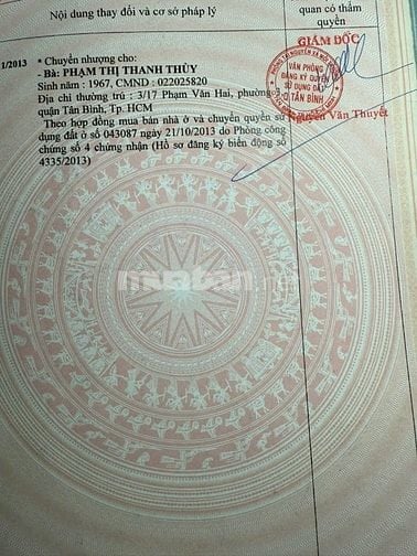 Cần tiền đi mỹ nên bán nhà khu vực tân bình