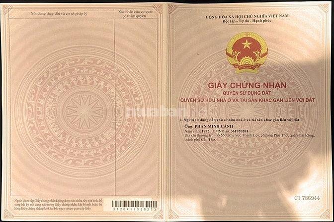 Bán đất Khu vực Phú Thạnh, Tân Phú, Cái Răng, 755m2 (25m x 30m) nở hậu