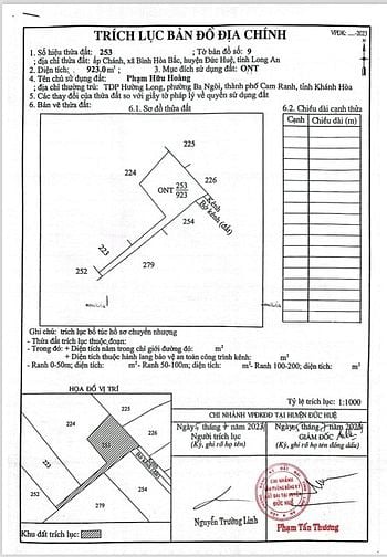 Cần bán lô đất 923m2 full thổ cư Ấp Chánh, xã Bình Hòa Bắc, Đức Huệ Lo