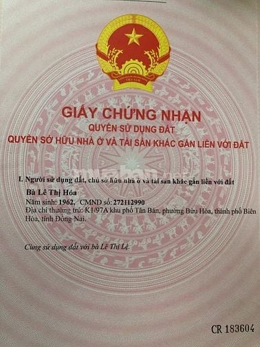 Bán Nhà mặt tiền Quốc lộ 1K Chính chủ