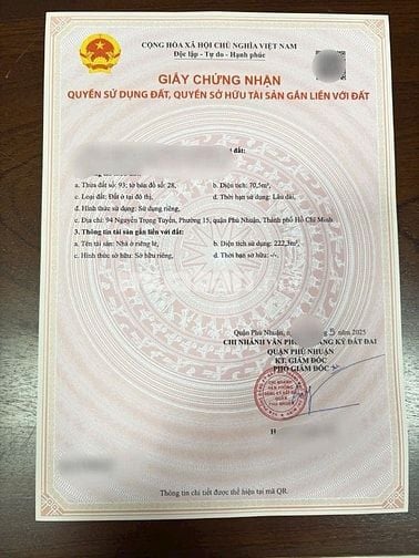 Bán nhà mặt tiền đẹp (5x20) 94 Nguyễn Trọng Tuyển p15 Phú Nhuận 
