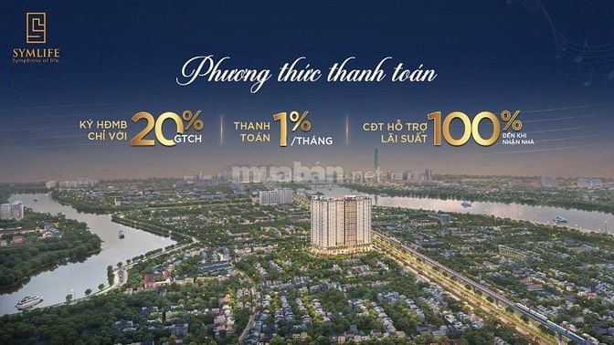 🌿Căn hộ 2PN Symlife – 70m², chỉ 2.57 tỷ – sống xanh 4 mặt giáp sông, 