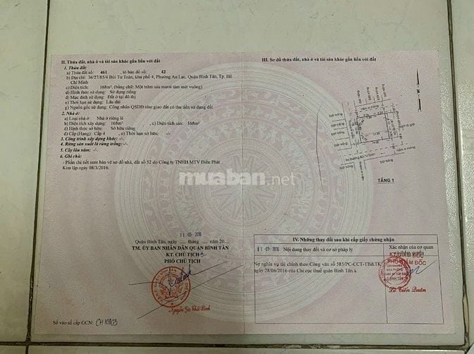 Bán nhà 3 mặt tiền hiếm có Bùi Tư Toàn, Bình Tân – GIÁ 10 TỶ TL