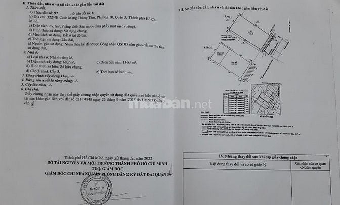 Hẻm 322 ngay trung tâm Q3 rộng 3m, nhà ra đường CMT8 chỉ 30m