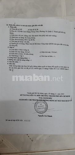 Hẻm 322 ngay trung tâm Q3 rộng 3m, nhà ra đường CMT8 chỉ 30m