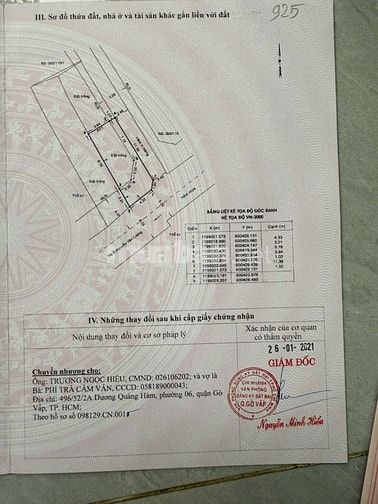 Bán lô đất rẻ đẹp góc 2 mặt hẻm (5x13) 350/112 Nguyễn Văn Lượng Gò Vấp