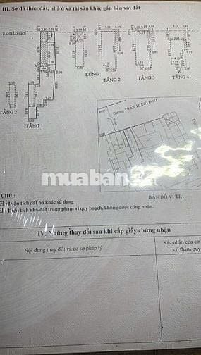 🌷 🌷 🌷 BÁN NHÀ MẶT TIỀN : 629 - 629BIS TRẦN HƯNG ĐẠO - P. 1 - Q. 5 