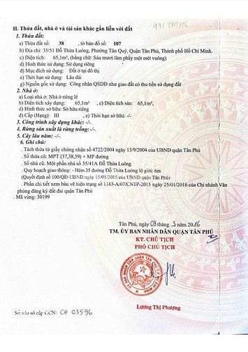 Hơn 5 tỷ , HXH 66m2 Đỗ Thừa Luông, Tân Phú gần Tân Hương không Lộ Giới