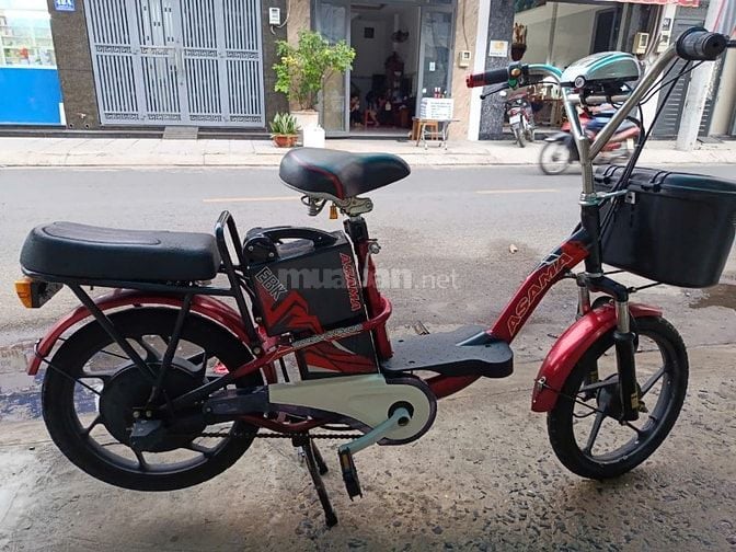 Bán xe đạp điện Asama màu đỏ - 4 bình mới - 5,4 triệu