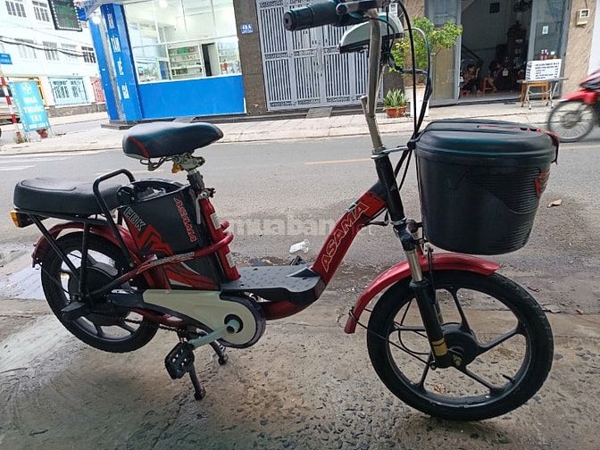 Bán xe đạp điện Asama màu đỏ - 4 bình mới - 5,4 triệu