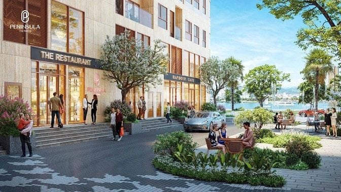 🔥Shophouse 2 mặt tiền sông Hàn, 104.5m², giá chỉ từ 7,6 tỷ - Peninsul