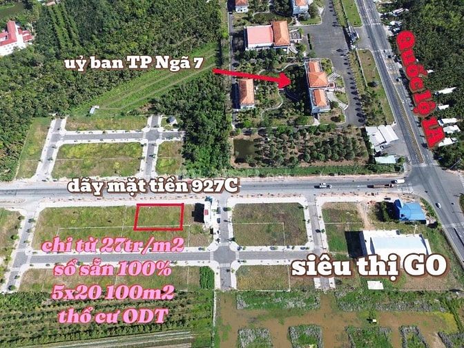 Đất nền full thổ cư sổ sẵn ngay ngã bảy