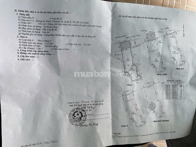 Bán nhà mặt tiền Ba Đình, P.10, Q.8: 5,4 x 23, giá 16,9 tỷ