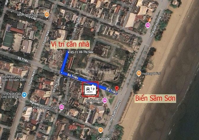 Bán Lô Đất Đẹp Kề Đường Bà Triệu– Cách Biển Sầm Sơn 240m – Gần Sun  