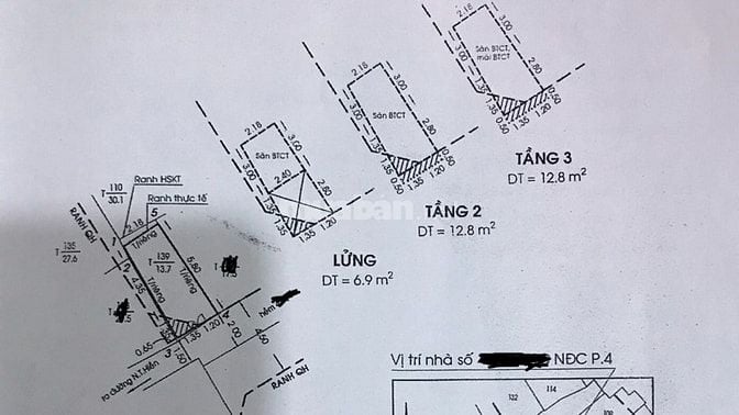Bán nhà hẻm Nguyễn Thượng Hiền, Quận 3 - Giá: 3,2 Tỷ (TL)