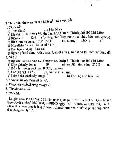 🌷 🌷 🌷 BÁN NHÀ MẶT TIỀN : 463 LÊ VĂN SỸ - P. 12 - Q. 3 - TPHCM