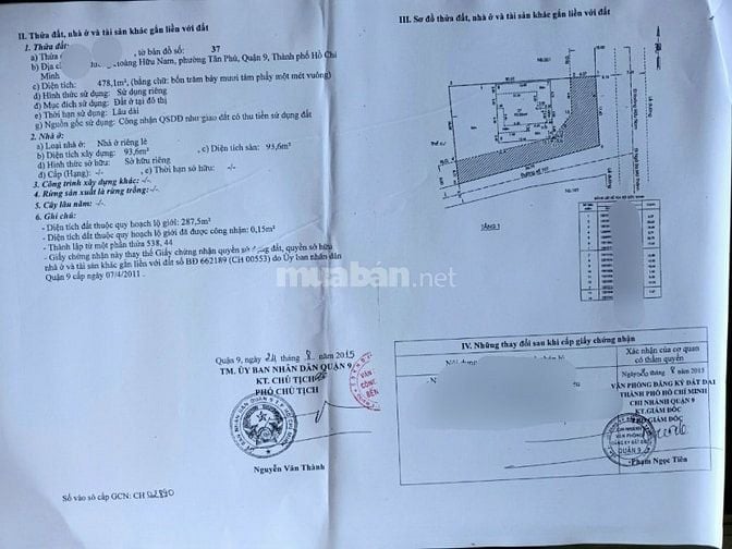 Bán tòa nhà 2 mặt tiền Hoàng Hữu Nam Quận 9 cũ giá 85 tỷ