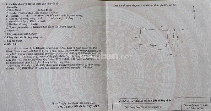 Đất xây villa mt Nguyễn Văn Hưởng, Thảo Điền, khu biệt lập, 417m2