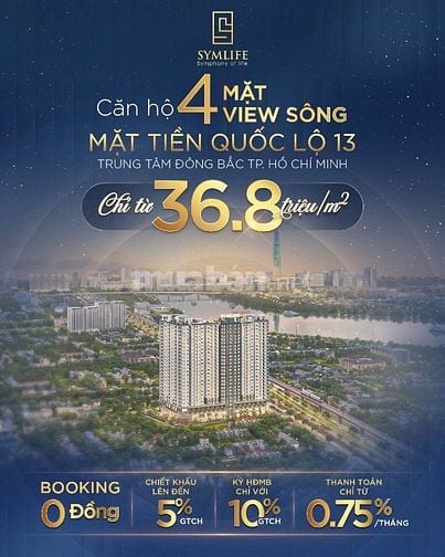 Giá chỉ từ 36,8tr/m² – căn hộ Symlife sở hữu vị trí vàng mặt tiền QL13