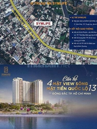 Giá chỉ từ 36,8tr/m² – căn hộ Symlife sở hữu vị trí vàng mặt tiền QL13