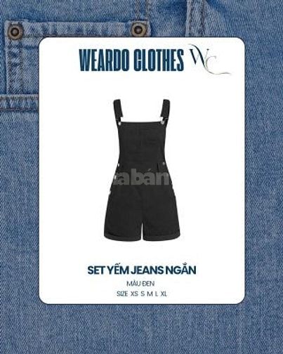Set Yếm Jeans Ngắn – Năng Động, Cá Tính & Siêu Dễ Thương