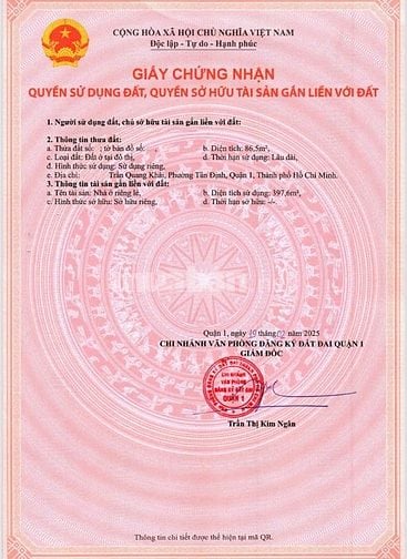 Bán nhà mặt tiền Trần Quang Khải, Tân Định, Quận 1, 86m² đất, 4 tầng