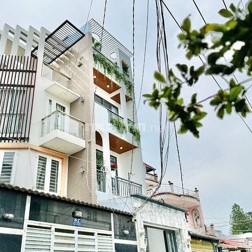 Nhà 4 x 13 đúc 1 trệt 3 lầu MẶT TIỀN đường số 1 p13 gò vấp 