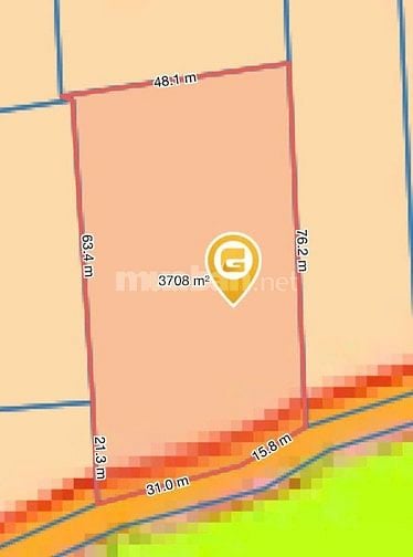 Chủ gửi lô đất 3700m2 mặt tiền đường quy hoạch 15m.