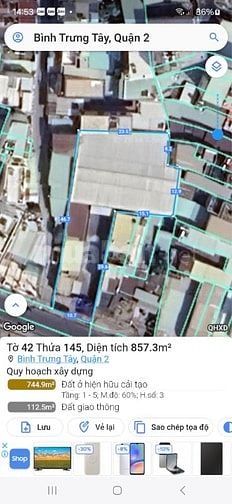 Bán đất mặt tiền Nguyễn Thị Định Quận 2 cũ giá 87,5 tỷ