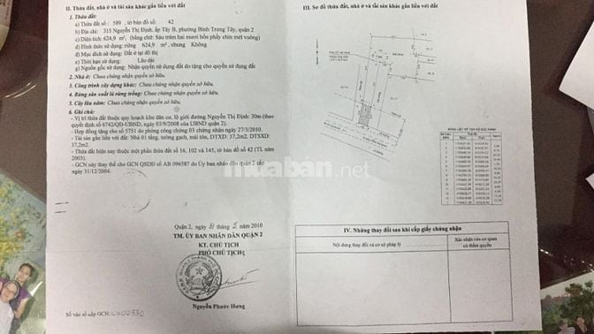 Bán đất mặt tiền Nguyễn Thị Định Quận 2 cũ giá 87,5 tỷ