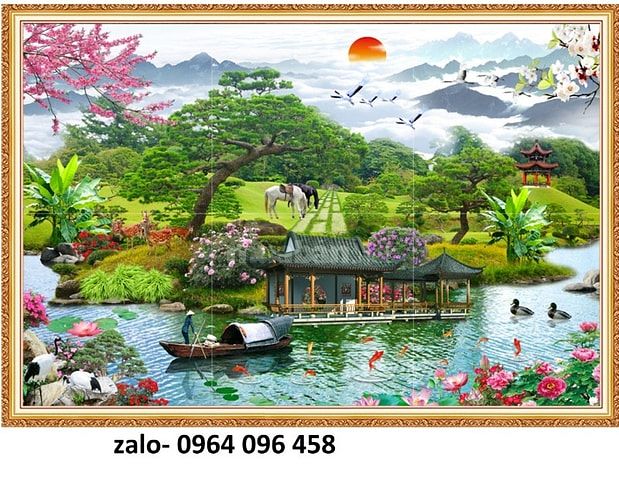 Tranh gạch 3d ốp tường tranh phong cảnh - XCV6