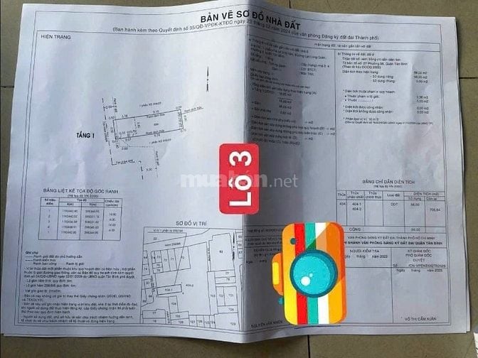 Bán 3 lô đất siêu rẻ 916 /21ABC Lạc Long Quân, gần ngã tư Bảy Hiền