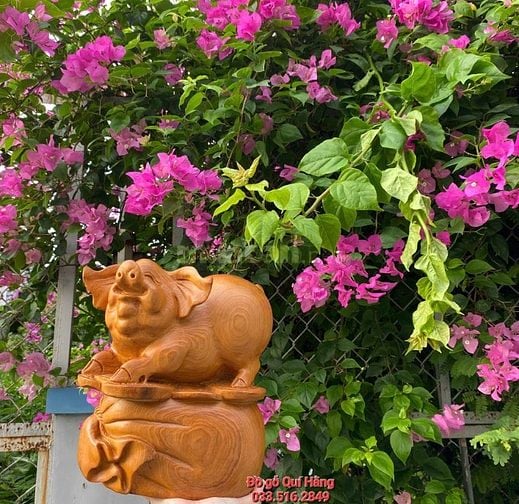 Heo g.ỗ Ngọc Am liền nguyên khối