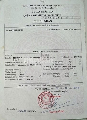 2 tầng Nhà đẹp ở liền Phạm Thế Hiển P5Q8 shr hoàn công gần cầu Hiệp Ân