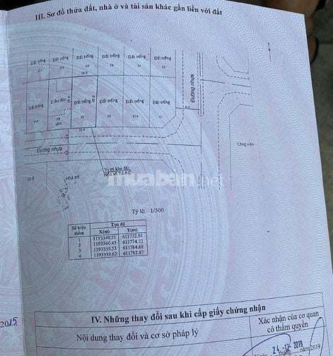 Bán đất dự án 10 mẫu đường ND.Trinh Quận 2 cũ nền C7 (200m2) 103 tr/m2