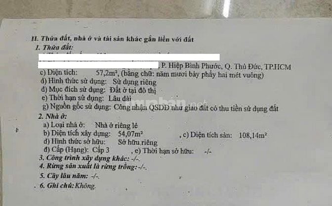 NHÀ 3 TẦNG – HẺM ÔTÔ – CẠNH KDC HỒNG LONG – HIỆP BÌNH PHƯỚC, CHỈ 4.7T