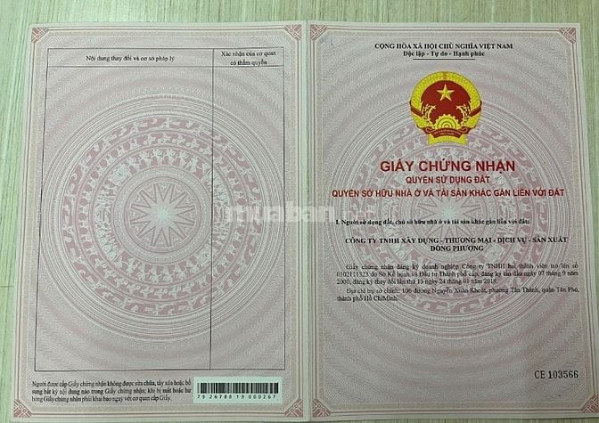  CHÍNH CHỦ BÁN LÔ ĐẤT ĐẸP SHR 5x24M  NGUYỄN VĂN QUÁ P.ĐHT Q12 