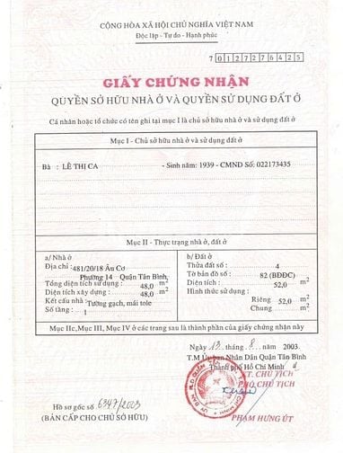 CHính CHủ Cần Bán 4 Căn Nhà Khu Bàu Cát- Tân Bình- TPHCM
